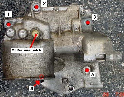 Oil Cooler Bolt Locations