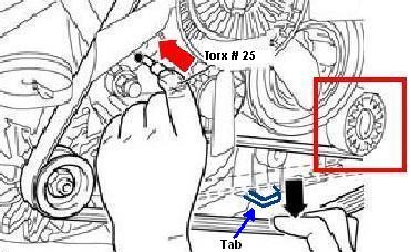 Serpentine belt tensioner hold main view