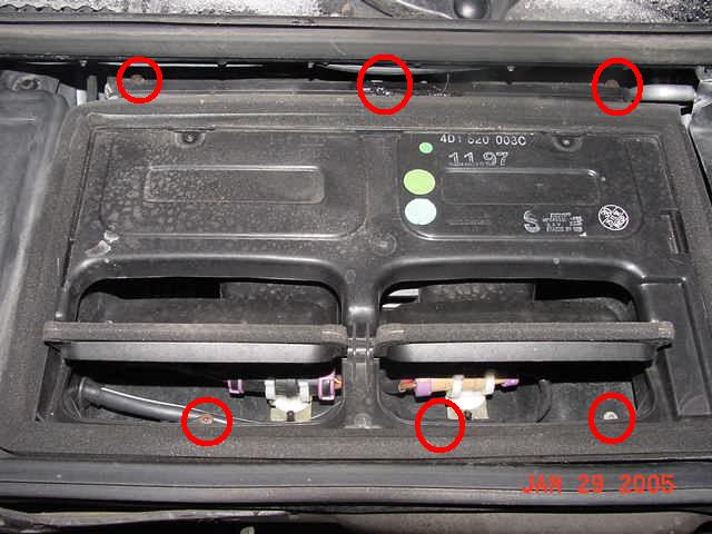 Plenum Screw Locations